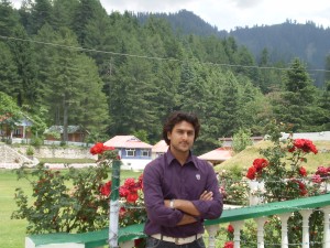 Shogran - Pine Park hotel ground in the back View